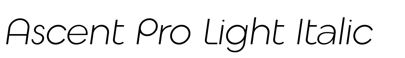 Ascent Pro Light Italic